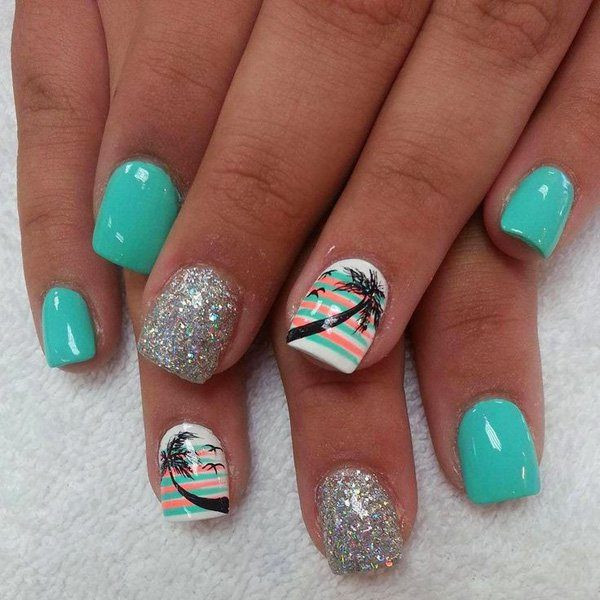 Cool Summer Nail Colors
 15 Super Cool Tropical Nail Art Designs For Summer