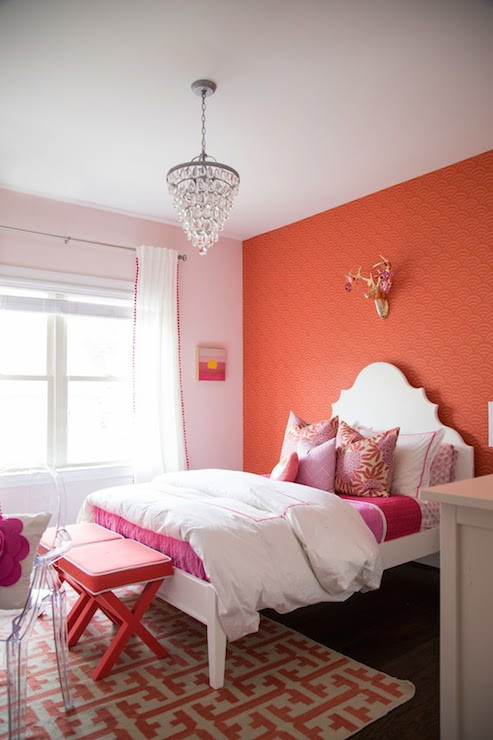 Coral Bedroom Color Schemes
 Coral Paint Colors Contemporary girl s room Benjamin