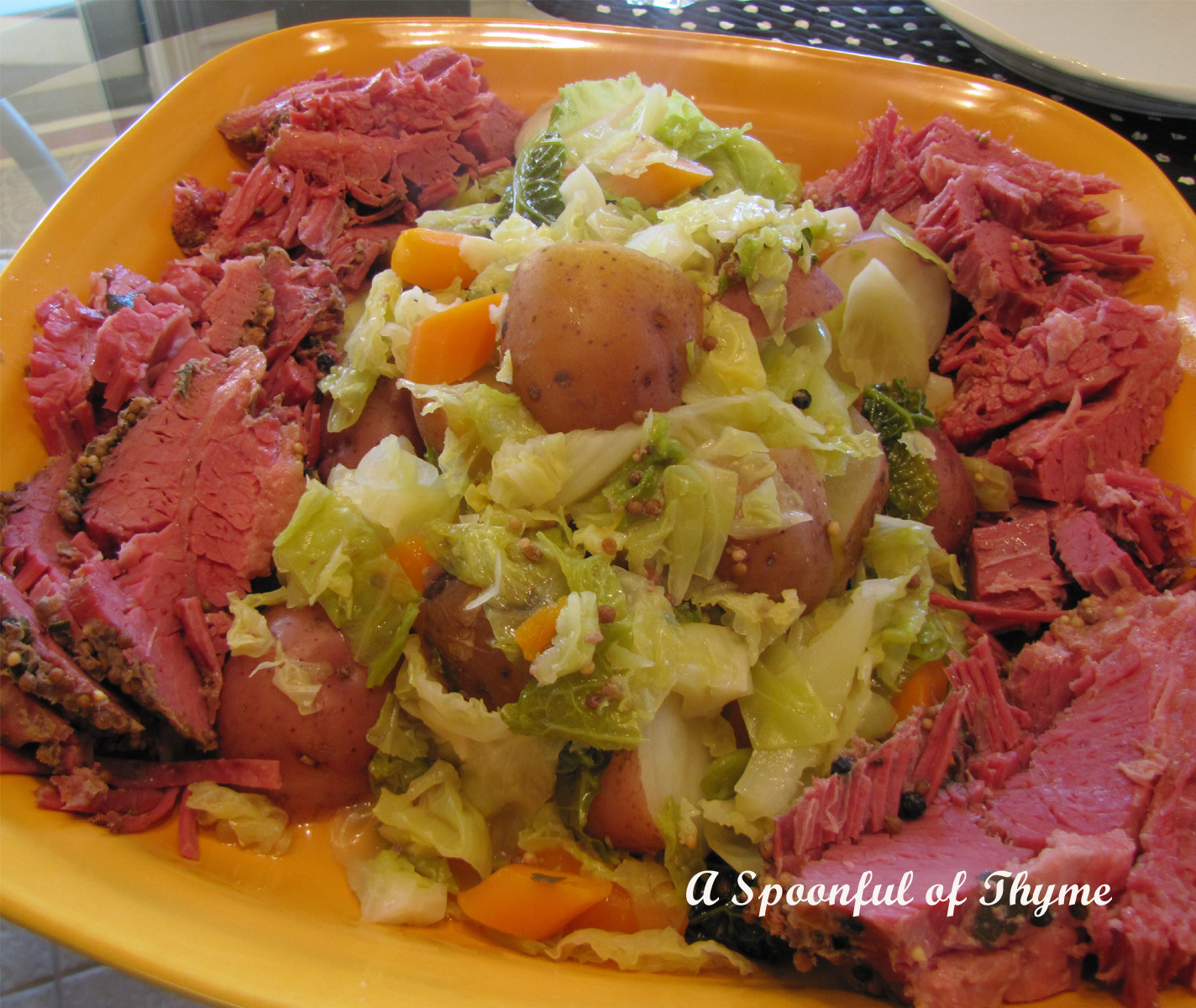 Corn Beef And Cabbage
 A Spoonful of Thyme Corned Beef and Cabbage