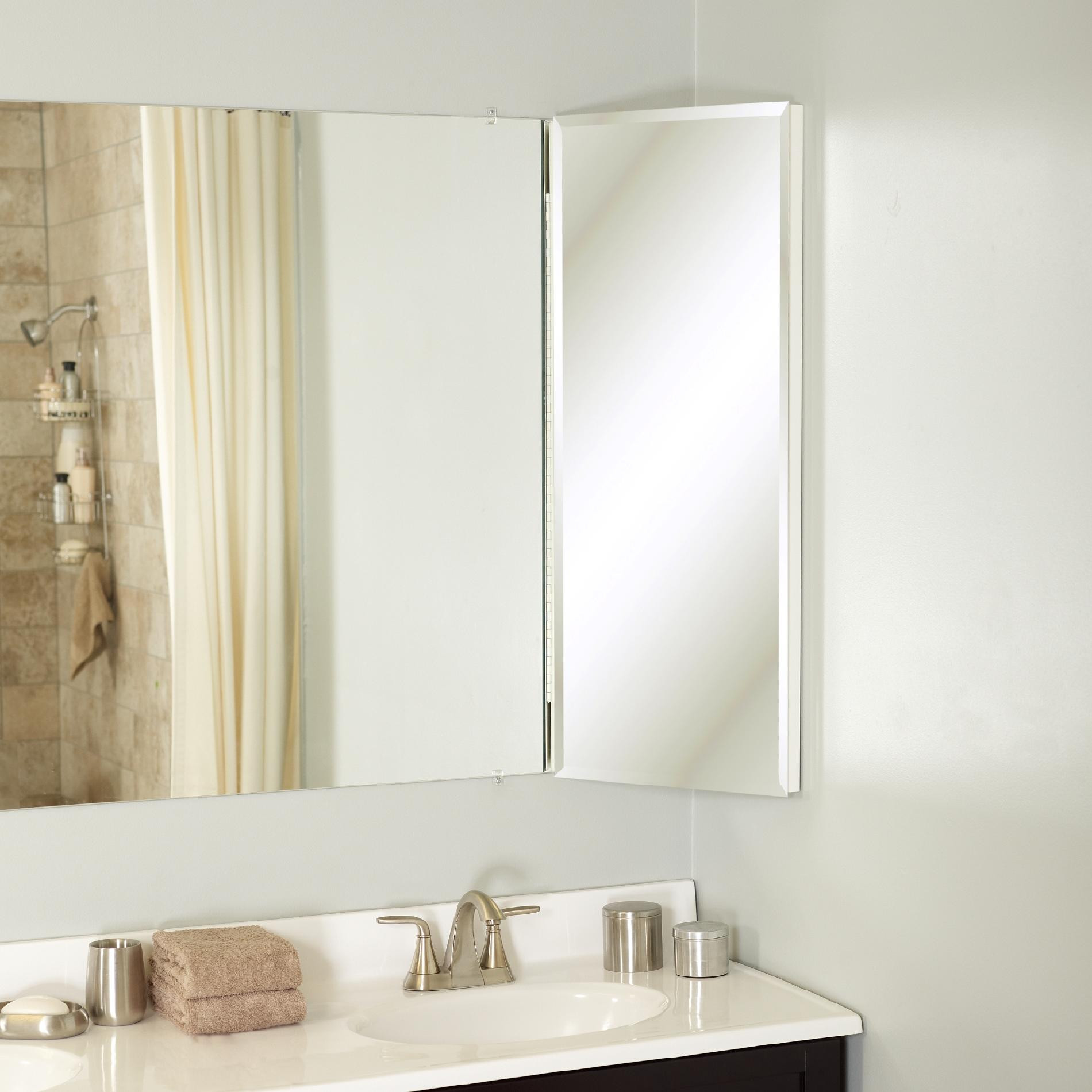 Corner Mirror Bathroom Cabinet
 Zenith Products Over the Mirror Corner Cabinet 14" x 36
