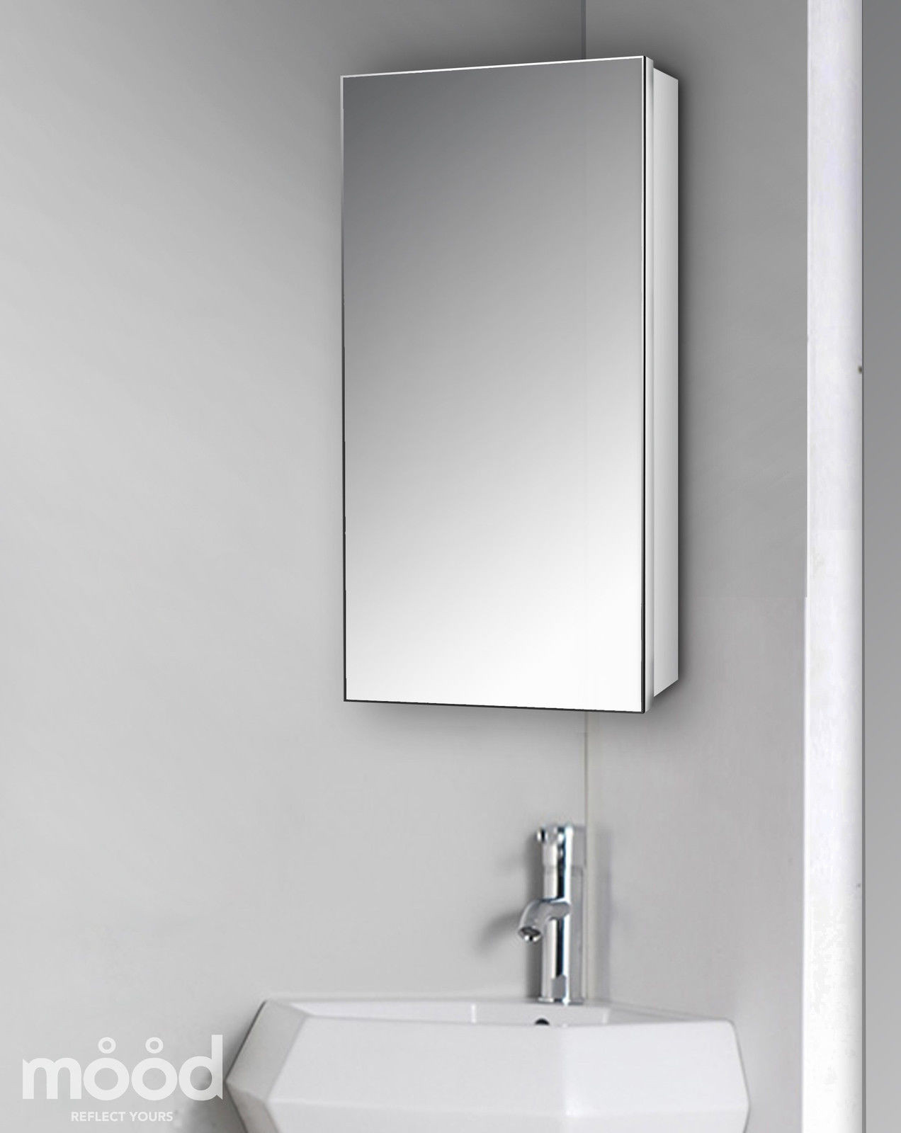 Corner Mirror Bathroom Cabinet
 Elegant Slim Corner Bathroom MIRROR CABINET 65x30 with