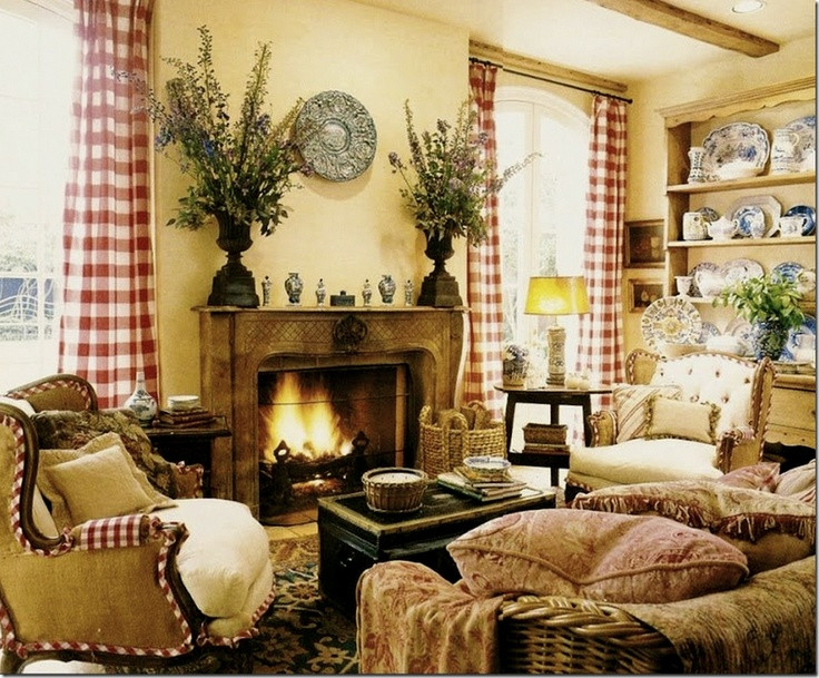 Country Living Room Colors
 65 best Red French Country Cottage Decor images on