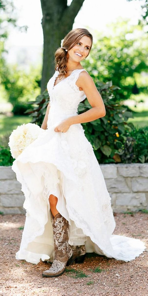 Country Style Wedding Dresses
 Simple Country Style Wedding Dresses With Boots Trends