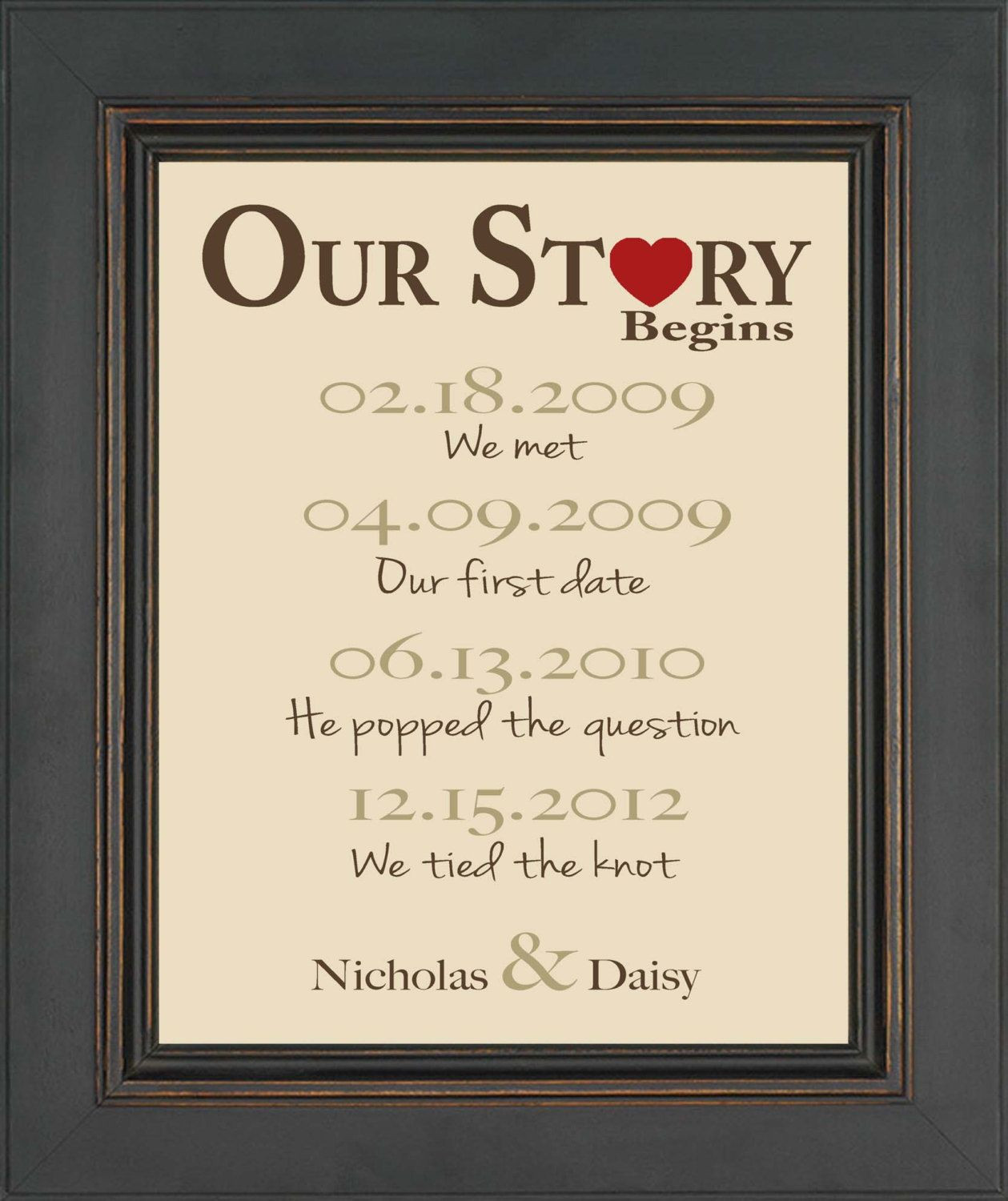Couple Gift Ideas For Anniversary
 Valentine s Day Gift First Anniversary Gift by