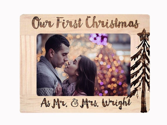 Couple'S First Christmas Gift Ideas
 First Christmas Frame Married Christmas Gift for Boyfriend