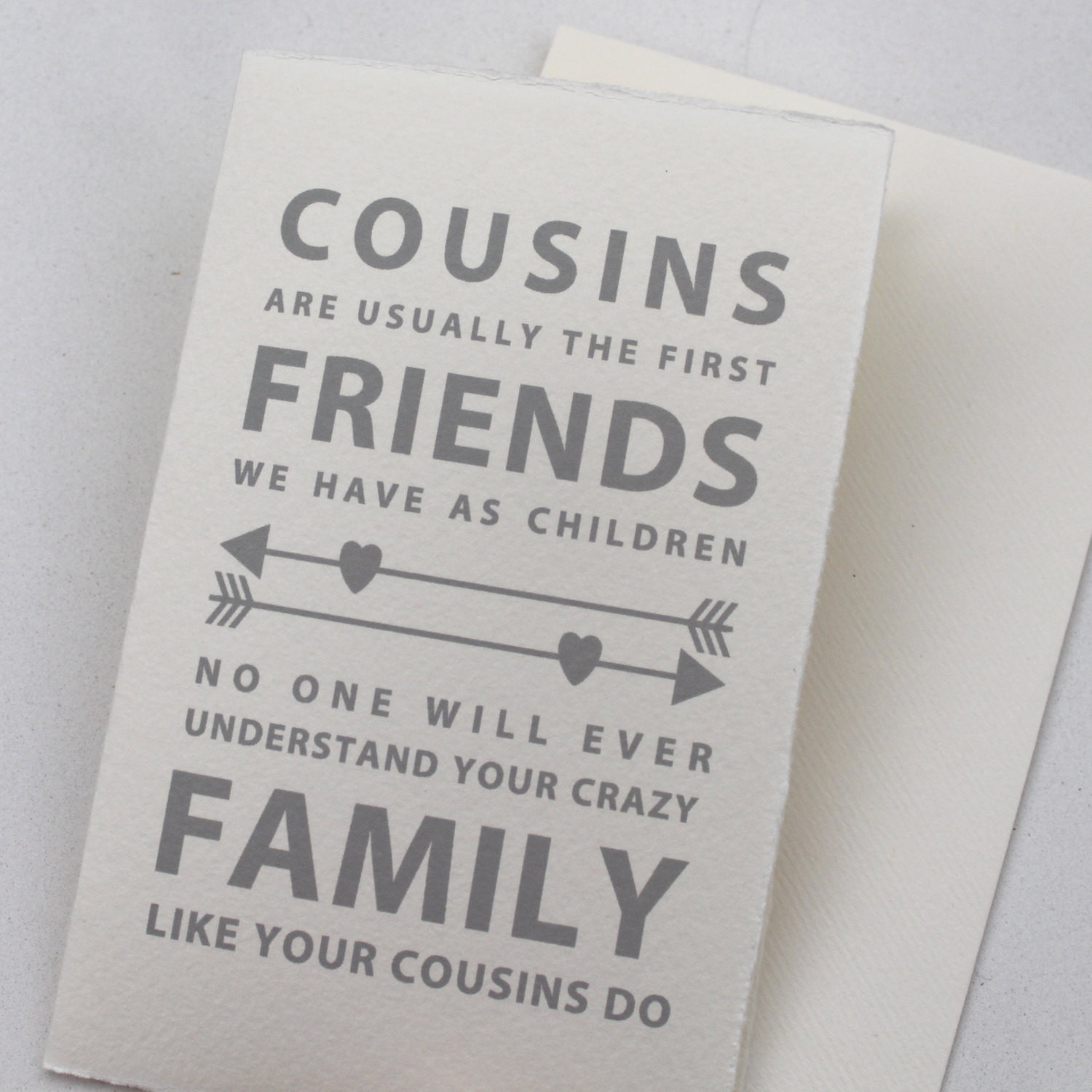 Cousin Family Quotes
 Cousin Card Cousins are usually the first friends we