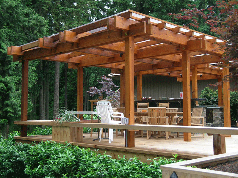 Covered Outdoor Kitchen Structures
 Covered grill area