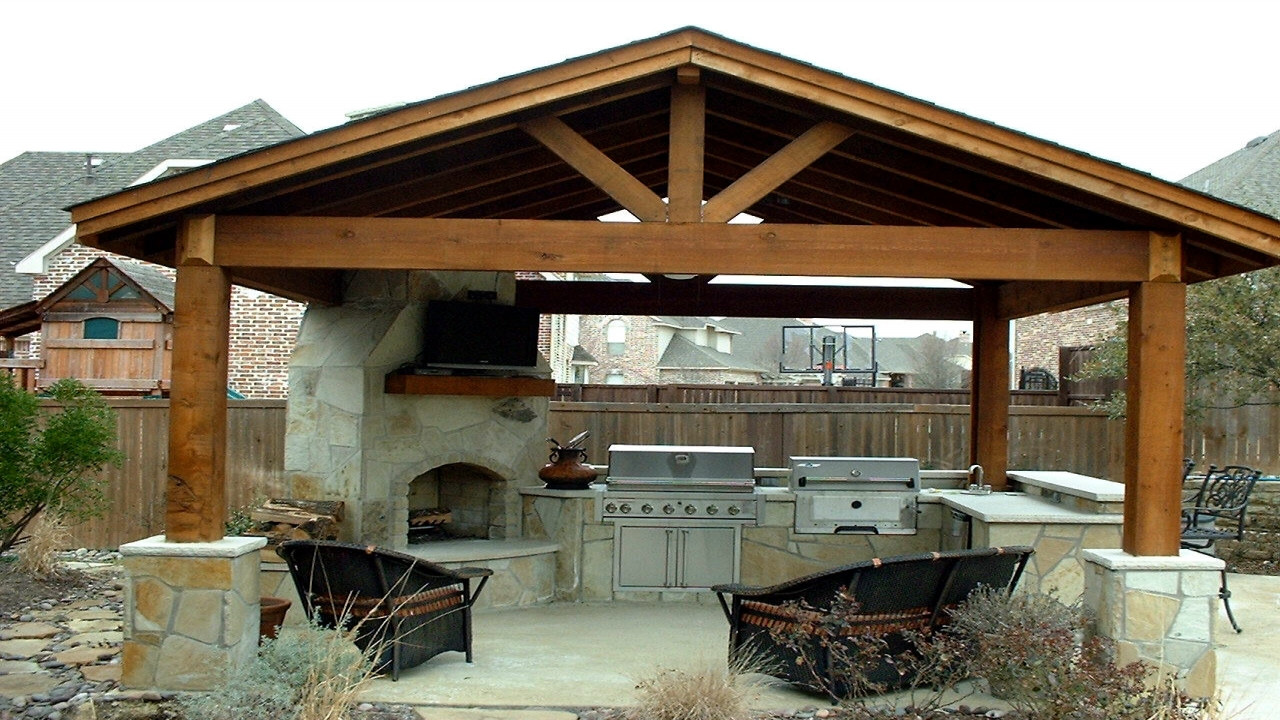 Covered Outdoor Kitchen Structures
 Patio structures ideas bar and outdoor kitchen designs