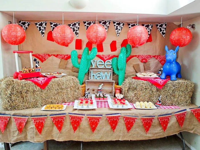 Cowboy Birthday Decorations
 Kara s Party Ideas "Yee Haw" Cowboy Birthday Party