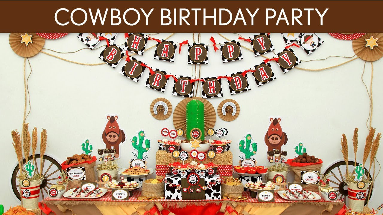 Cowboy Birthday Decorations
 Cowboy Birthday Party Ideas Cowboy B11
