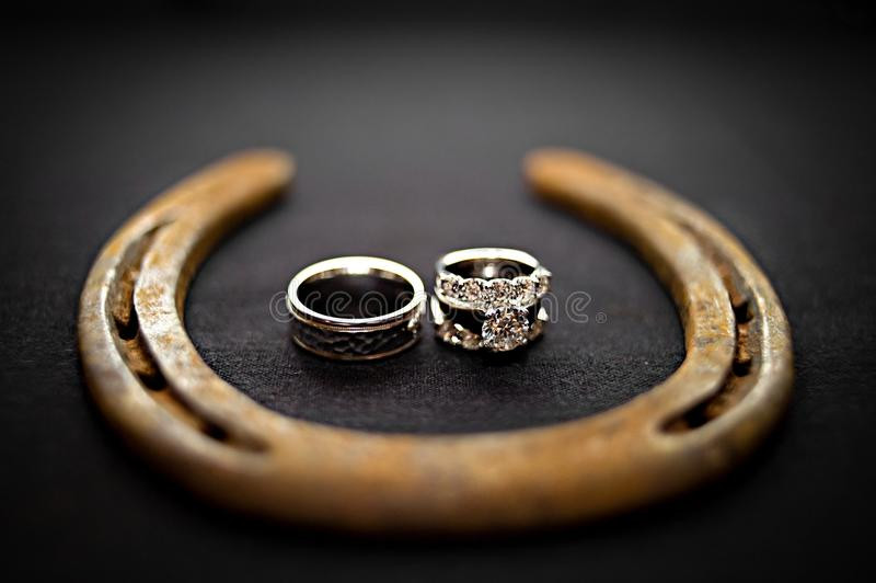 Cowboy Wedding Rings
 Cowboy Wedding Rings stock photo Image of gold diamond