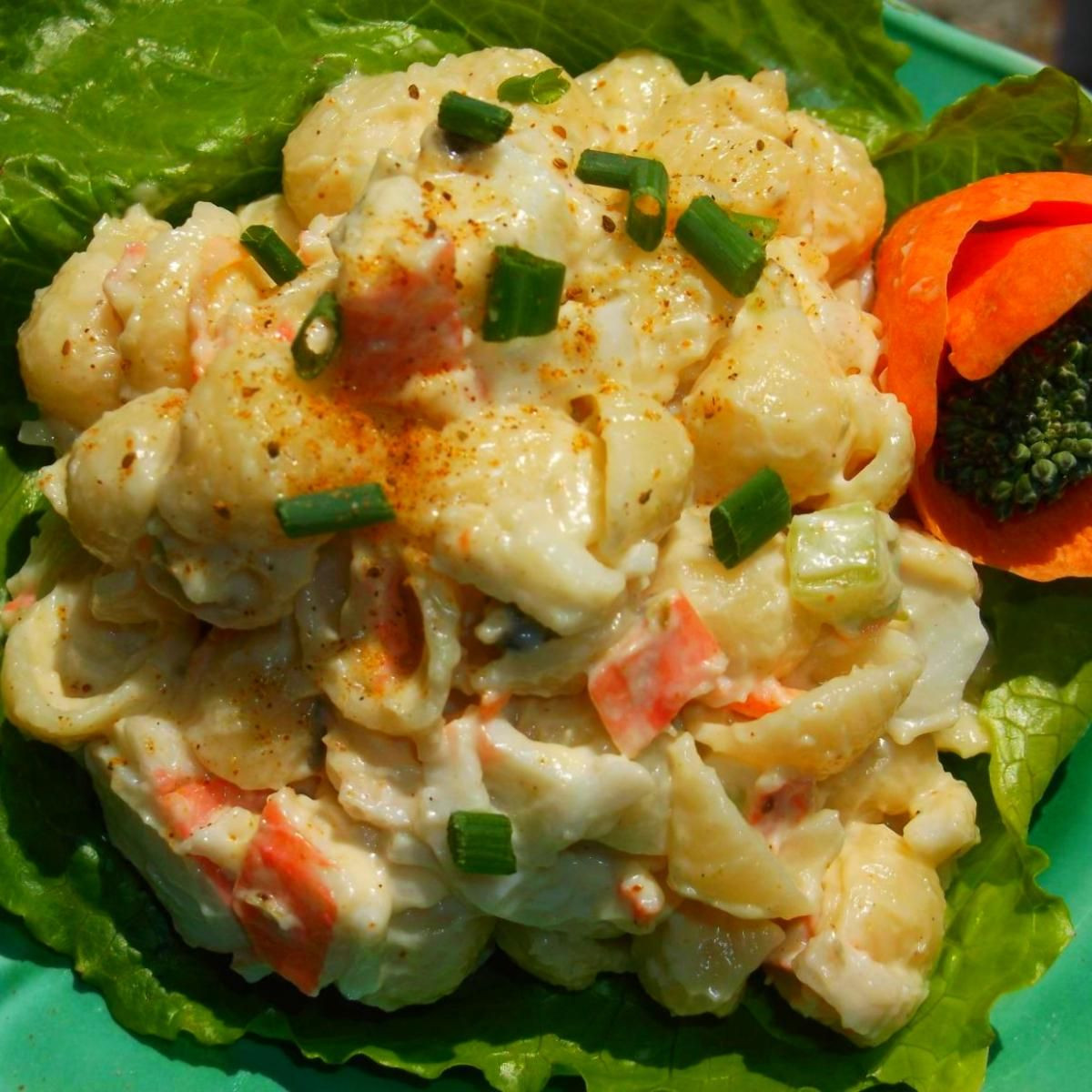 Crab And Shrimp Pasta Salad
 shrimp and crab pasta salad