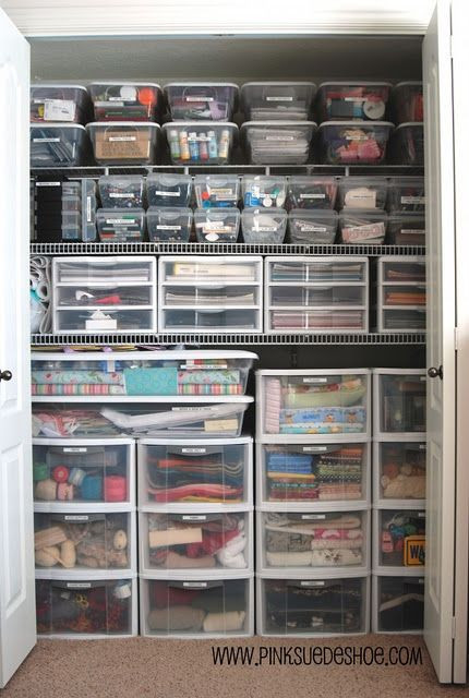 Craft Closet Organization Ideas
 if I could organize my craft supplies like this it would