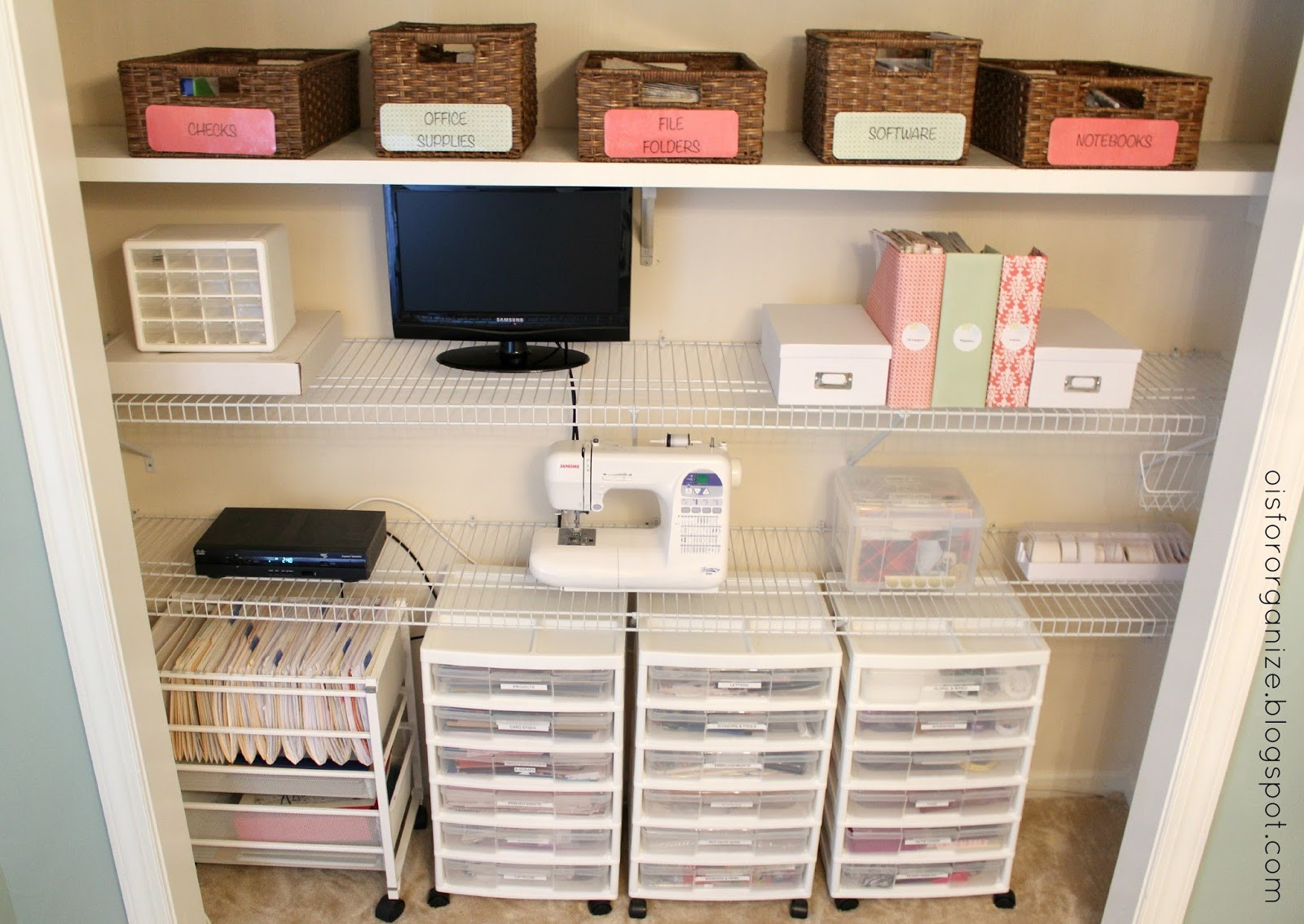 Craft Closet Organization Ideas
 O is for Organize A Crafty fice Closet