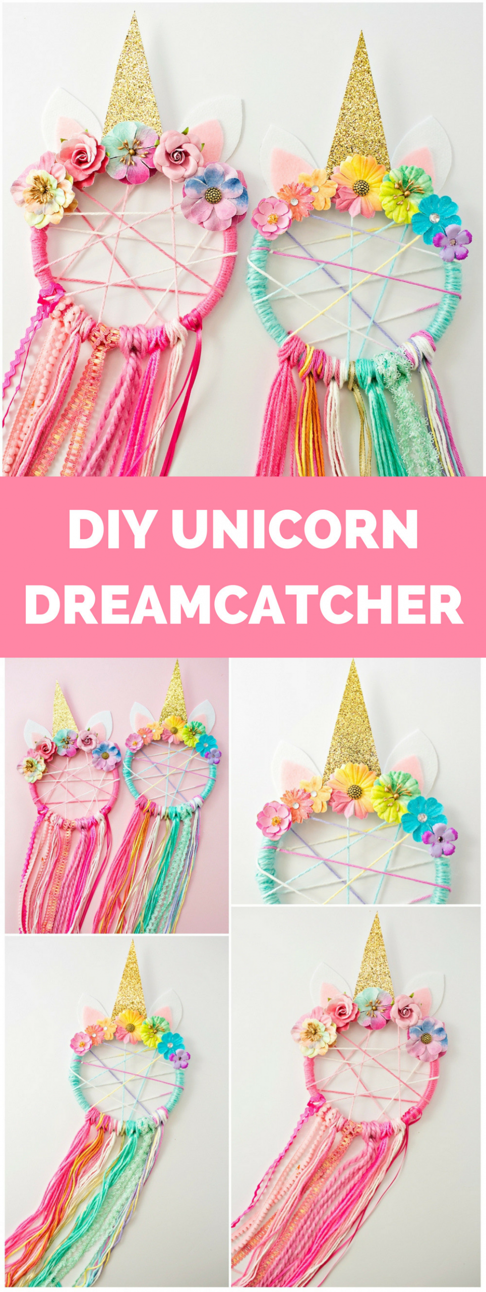 Craft Ideas For Girls Birthday Party
 DIY UNICORN DREAMCATCHER Girls parties
