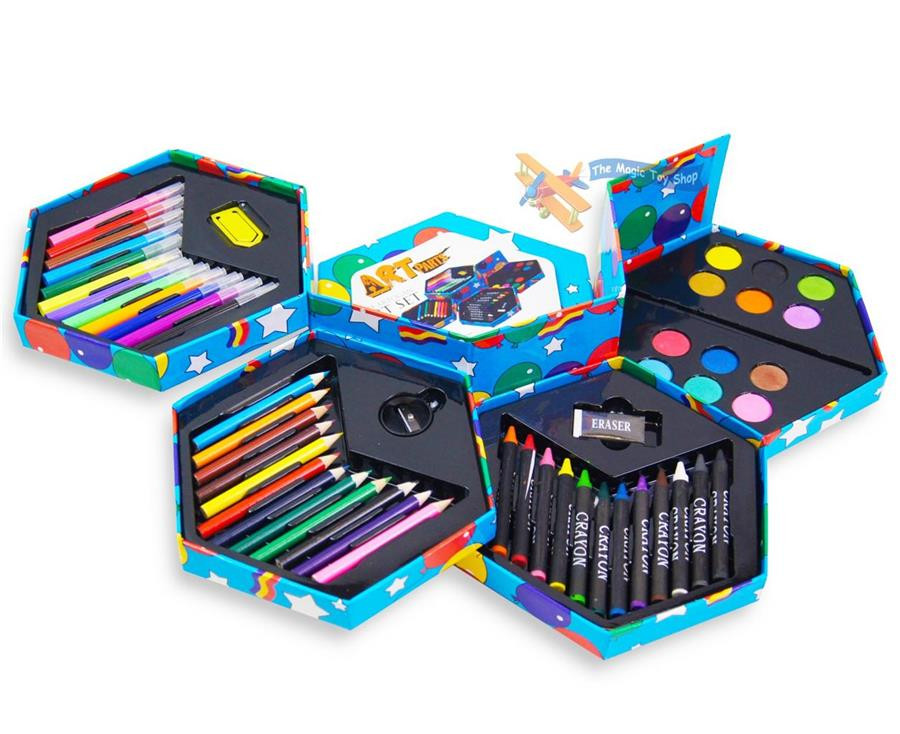Craft Sets For Kids
 Childrens Craft Art Set Artist Box Crayons Pens Paints