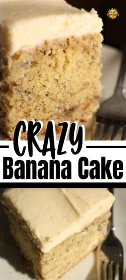 Crazy Banana Cake
 Crazy Banana Cake with Cream Cheese Icing Best Banana