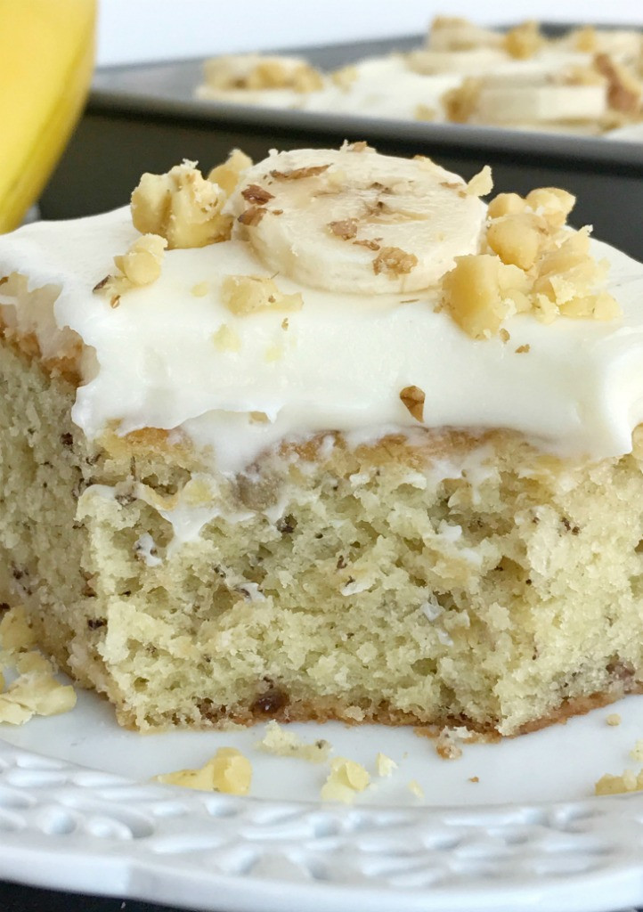 Crazy Banana Cake
 Banana Bread Cake with Cream Cheese Frosting To her as