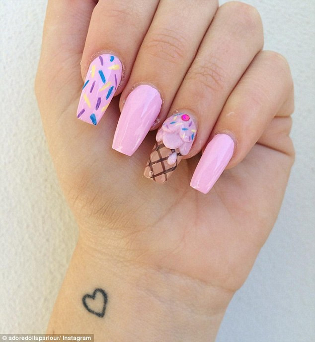 Cream Nail Designs
 Ice cream nail art is taking Instagram and Pinterest feeds