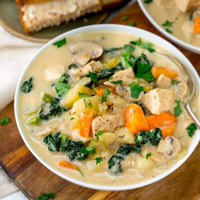 Creamy Chicken And Vegetable Soup
 Creamy Chicken and Ve able Soup Nicky s Kitchen Sanctuary