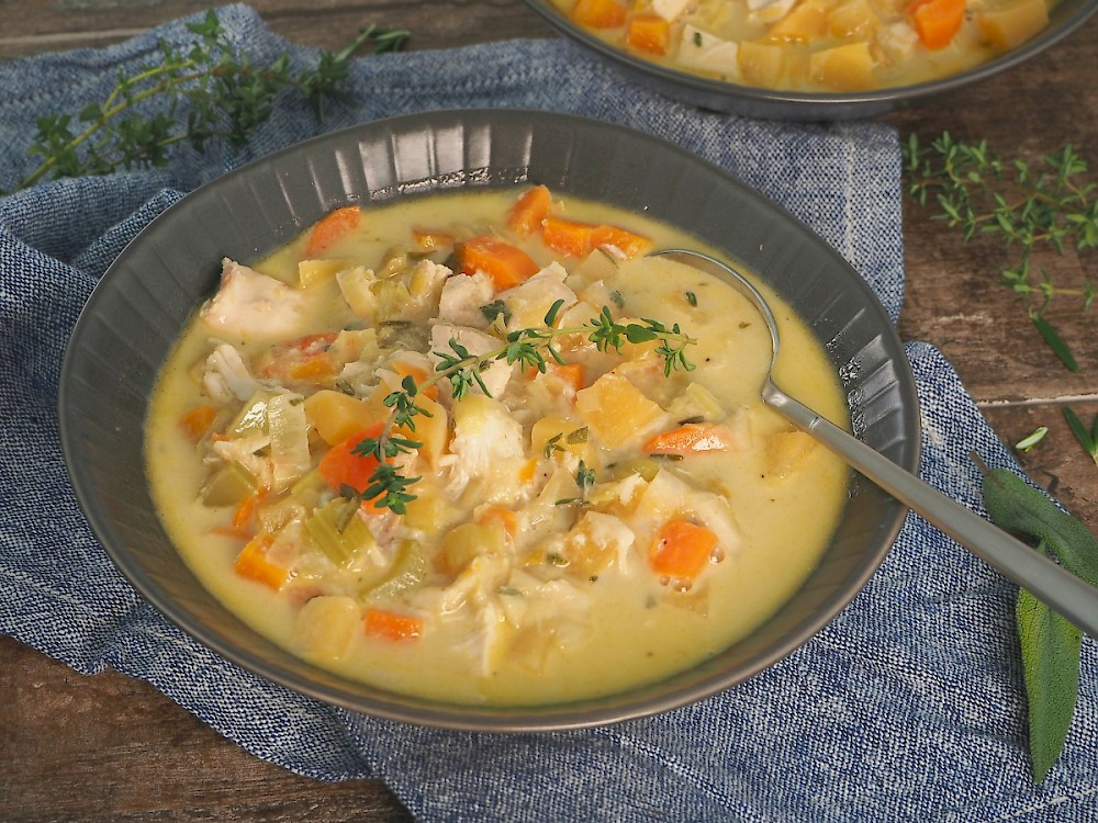 Creamy Chicken And Vegetable Soup
 Creamy Chicken and Ve able Soup Paleo