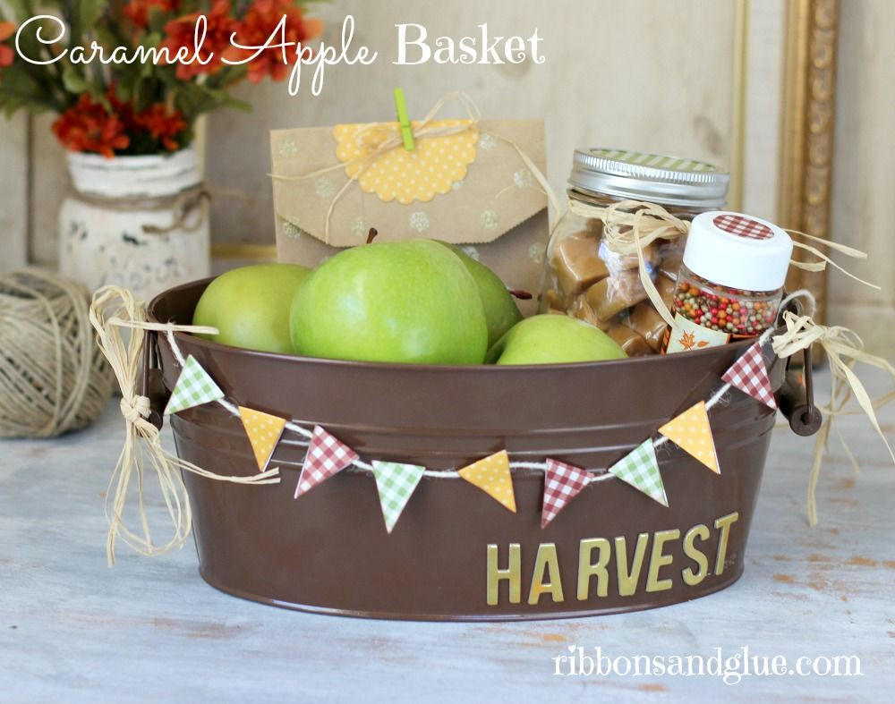 Creative Thanksgiving Gift Ideas
 Fall Caramel Apple Basket