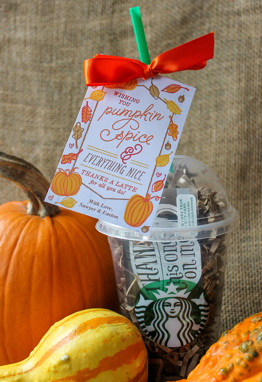 Creative Thanksgiving Gift Ideas
 Pumpkin Spice Thanks A Latte Gift Idea Just Add Confetti