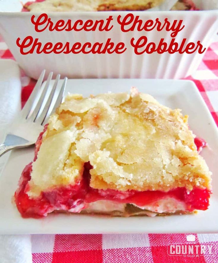 Crescent Cherry Cheesecake Cobbler
 Crescent cherry cheesecake cobbler Recipe