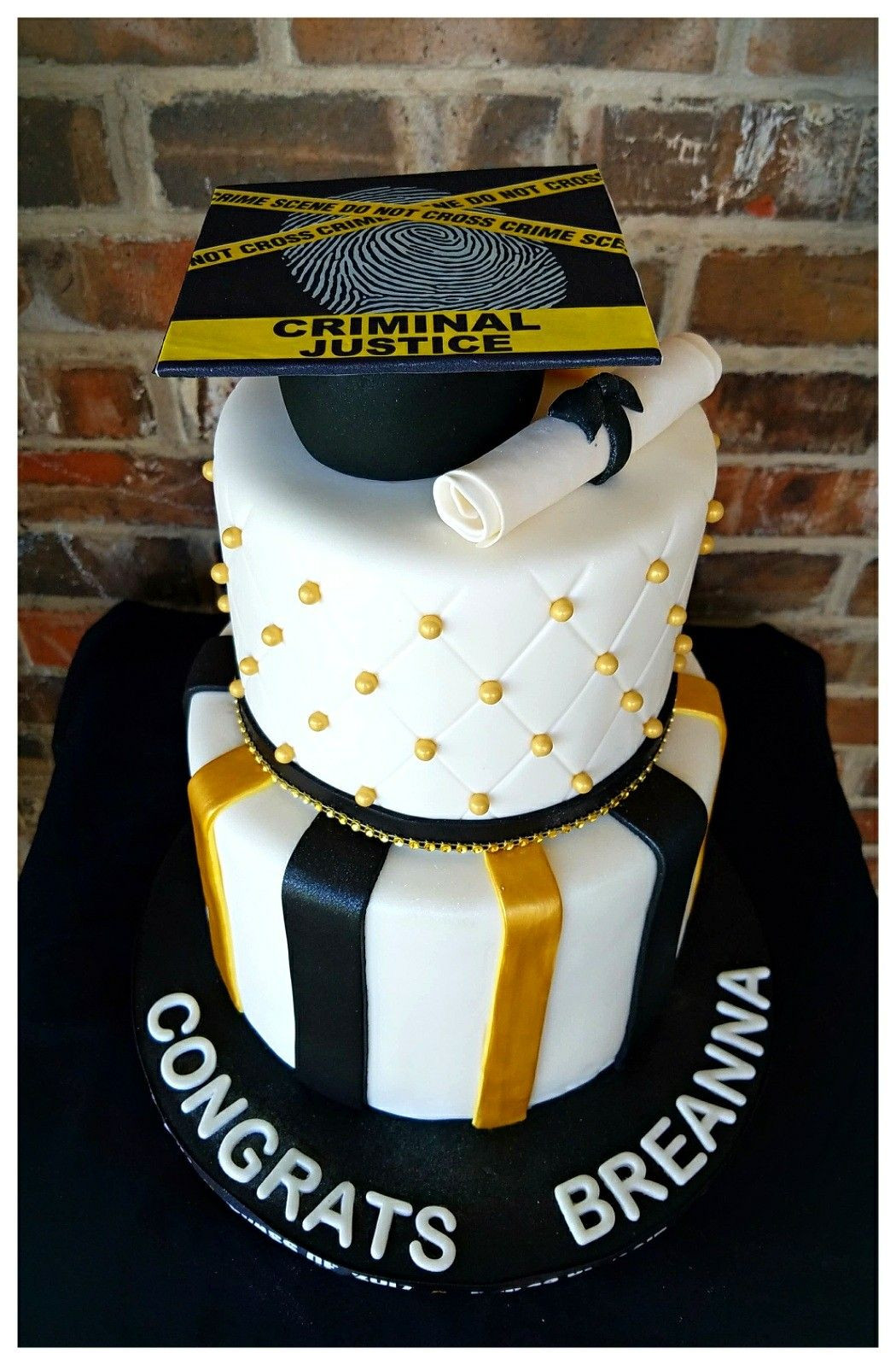 Criminal Justice Graduation Party Ideas
 Criminal justice graduation cake by Max Amor Cakes