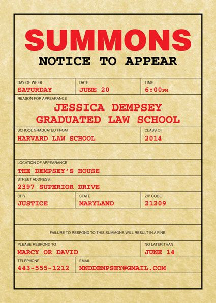 Criminal Justice Graduation Party Ideas
 Graduation Law School Subpoena Theme Banner