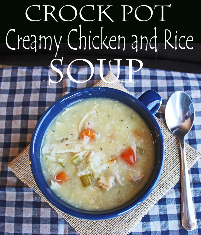 Crockpot Chicken With Cream Of Chicken Soup
 Crock Pot Creamy Chicken and Rice Soup