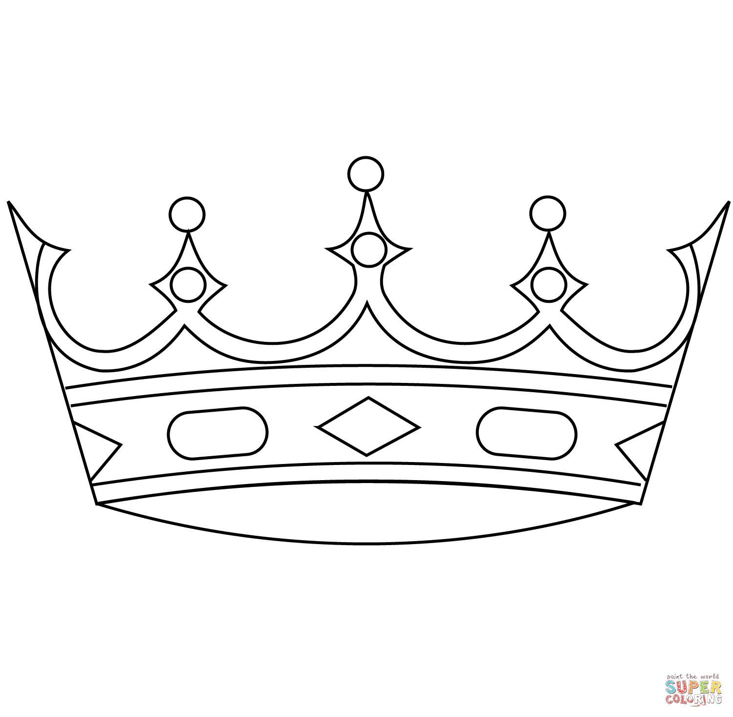 Crown Coloring Pages Printable
 King Crowns Coloring Pages Coloring Home