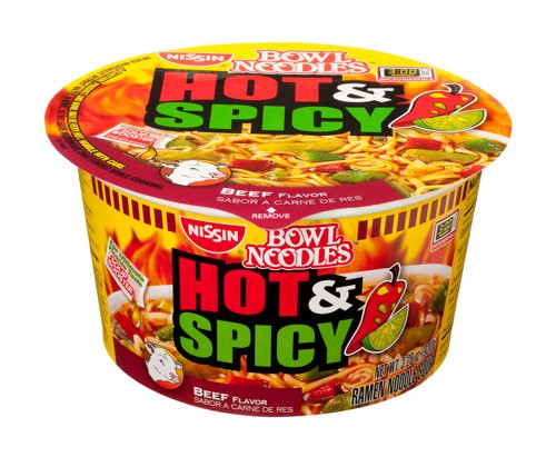 Cup Noodles Homestyle
 Nissin Bowl Noodles Hot & Spicy Beef Flavor 3 28 oz Pack