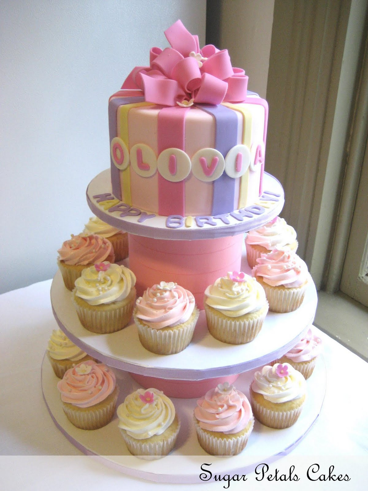 Cupcake Birthday Cakes
 Sugar Petals Cakes Cupcakes for Olivia