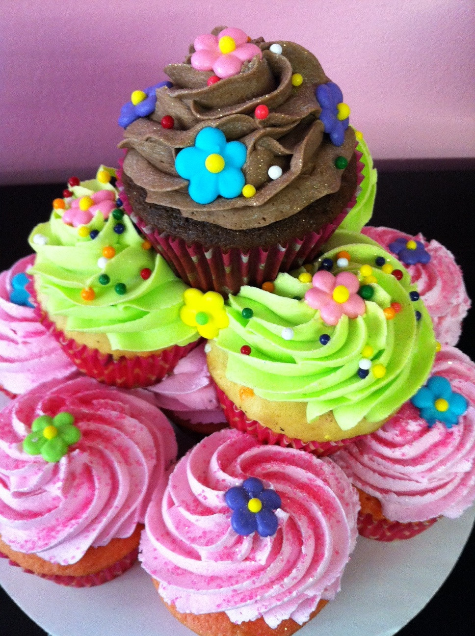 Cupcake Birthday Cakes
 The Dessert Diva Stacked Cupcake cakes