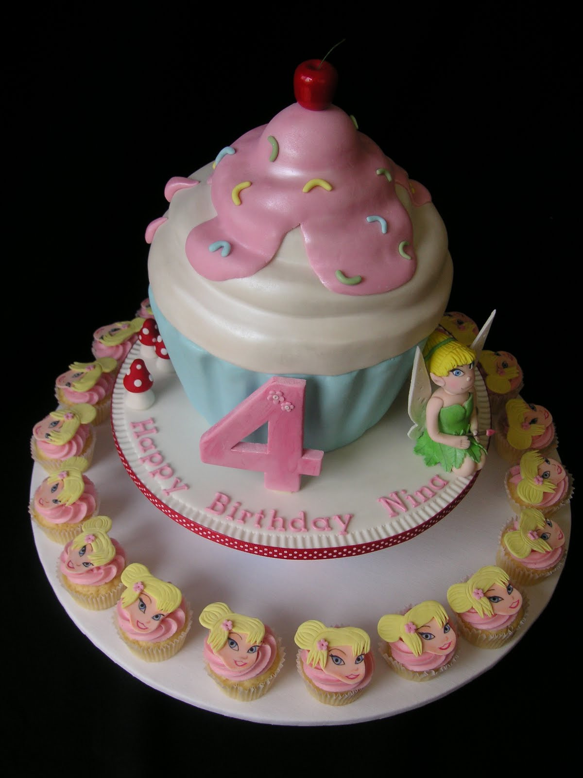 Cupcake Birthday Cakes
 Just call me Martha Tinkerbell giant cupcake birthday cake