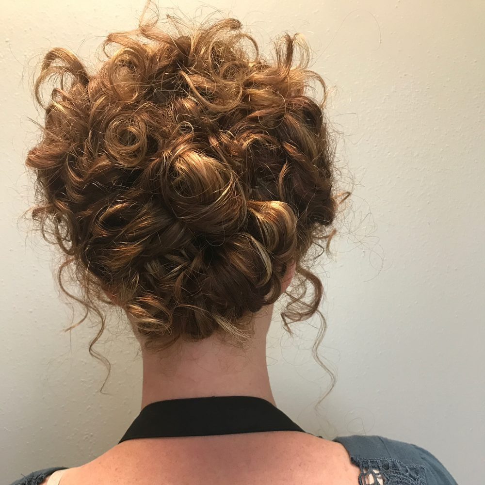 Curled Hairstyles Updo
 29 Curly Updos for Curly Hair See These Cute Ideas for 2019