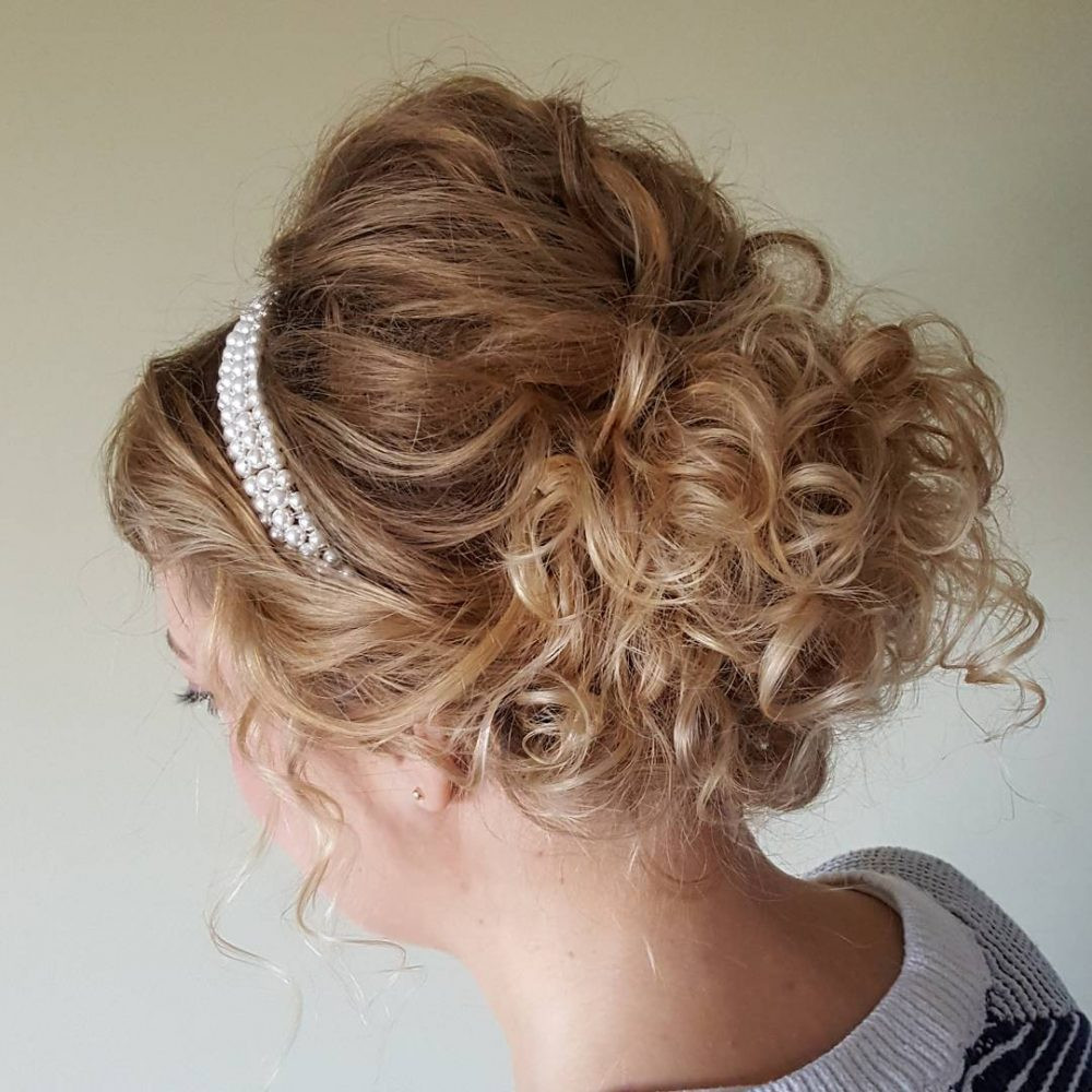Curled Hairstyles Updo
 29 Curly Updos for Curly Hair See These Cute Ideas for 2019