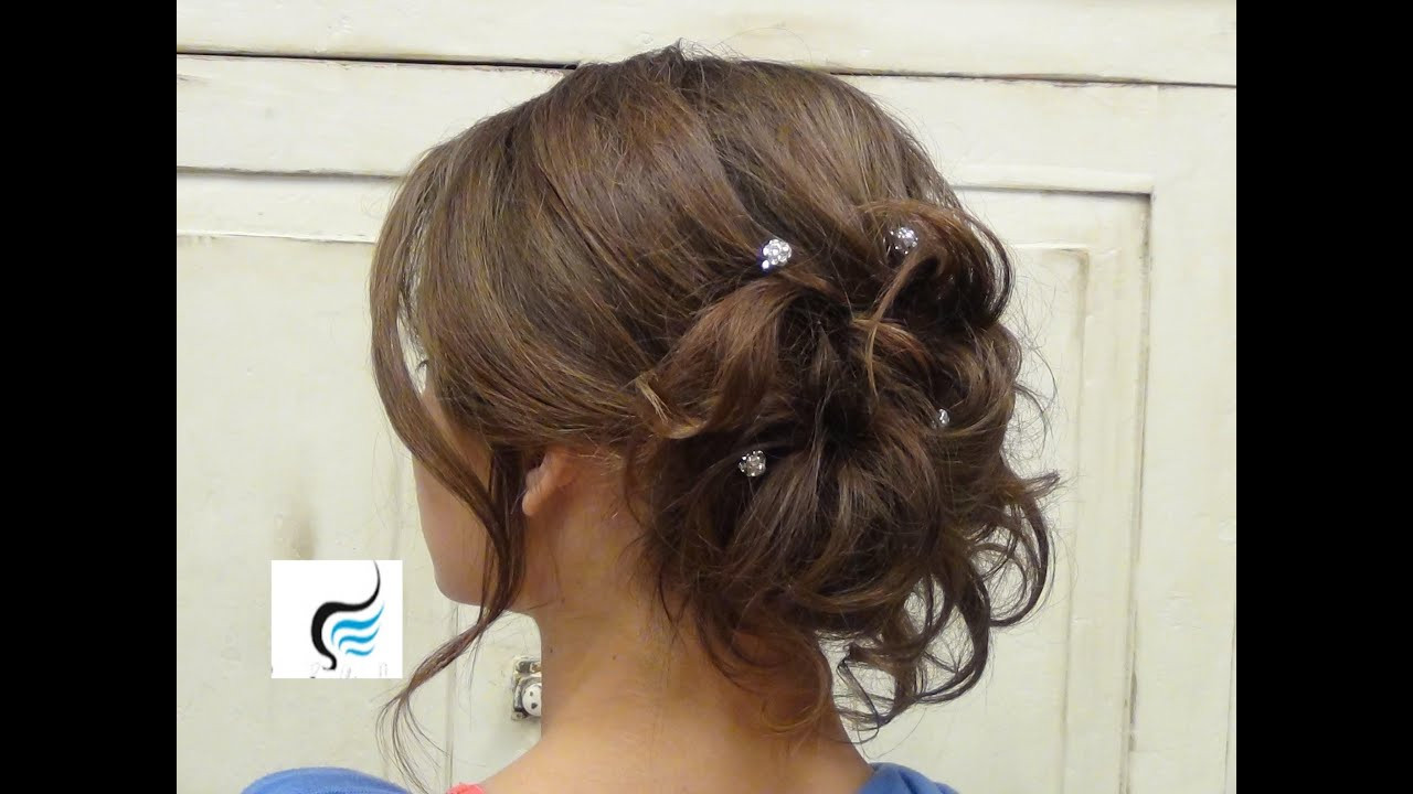 Curled Hairstyles Updo
 Soft Curled Updo for Long Hair Prom or Wedding