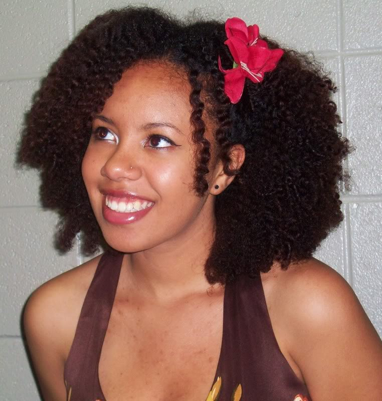 Curly Hairstyles For Natural Black Hair
 natural black hair twist out with flower thirstyroots