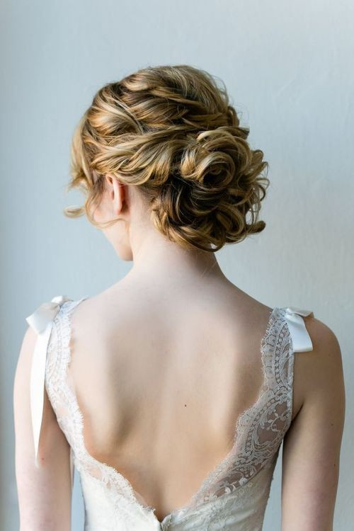 Curly Updo Wedding Hairstyles
 15 Sweet And Cute Wedding Hairstyles For Medium Hair