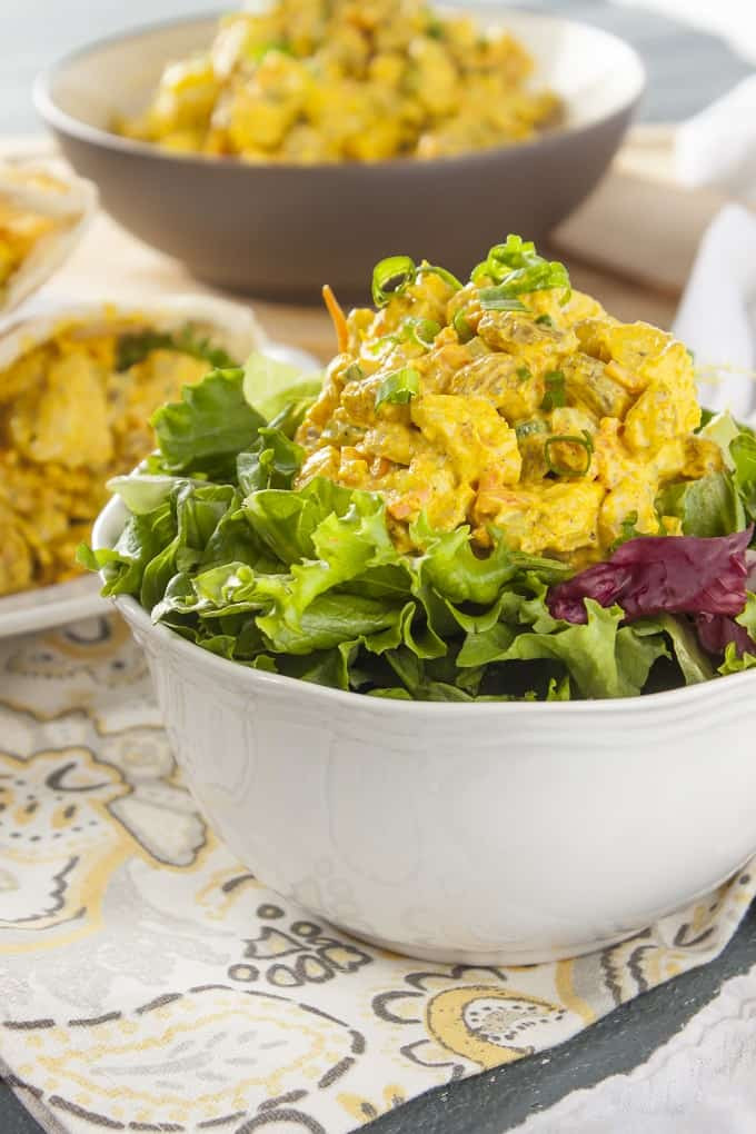 Curry Chicken Salad
 Trader Joe’s Copycat Curried Chicken Deli Salad