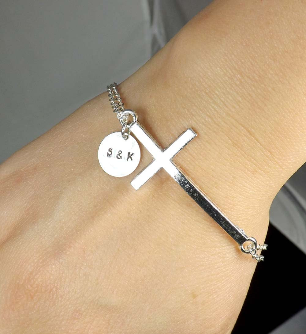 Custom Charm Bracelet
 Personalized cross bracelet cross charm bracelet