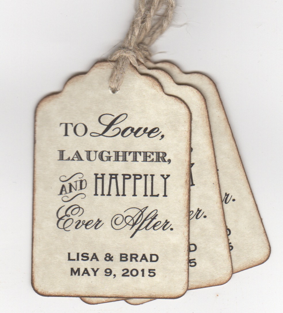 Custom Wedding Favors
 50 CUSTOM Personalized Wedding Favor Tags Shower Favor Tags