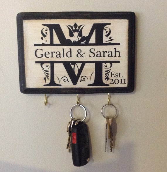 Custom Wedding Gift Ideas
 Personalized Wedding Gift Monogram Key Holder Awesome for