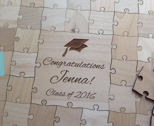 Custom Wooden Puzzles For Wedding Guest Book
 custom graduation puzzle wedding day guest books