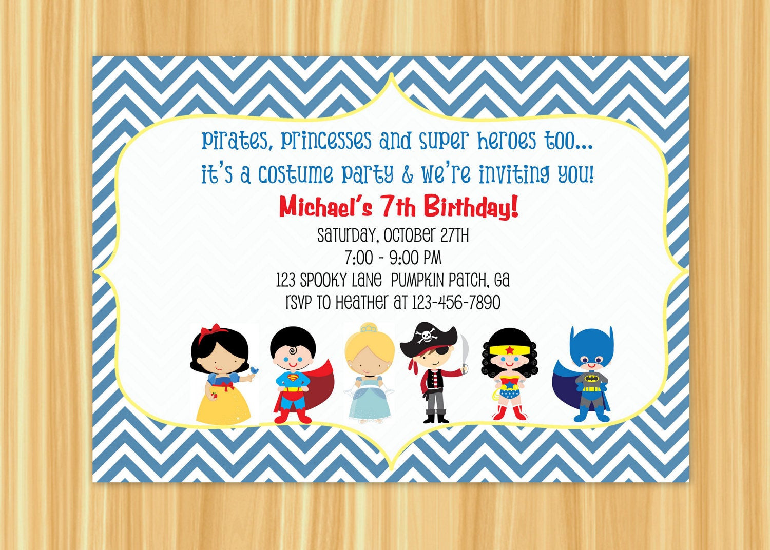 Customizable Birthday Invitations
 Custom Printable Kids Costume Party by ThePaperGiraffeShop