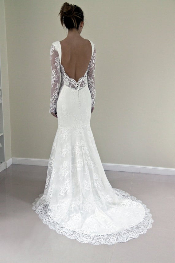 Customize Wedding Dress
 Lace Wedding Dress Custom Made Wedding Dress by PolinaIvanova