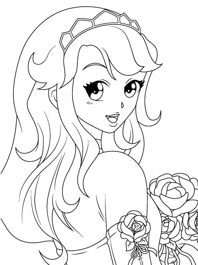 Cute Anime Girls Coloring Pages
 Manga Coloring Pages Coloring Pages