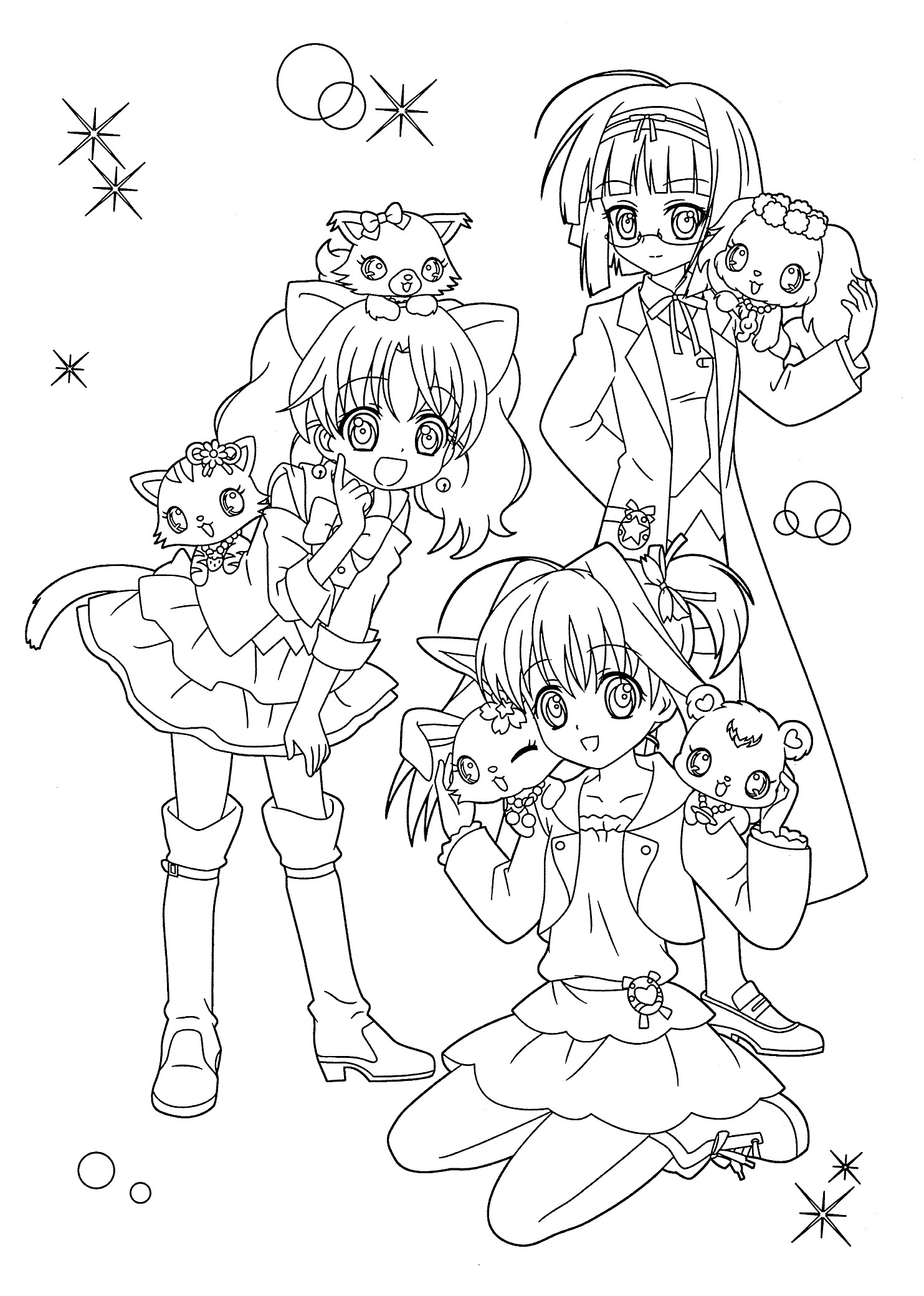 Cute Anime Girls Coloring Pages
 Pin en Colorings